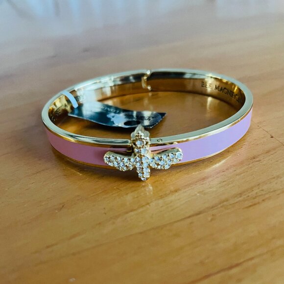 NWT My Flat in London Crystal Pink Queen Bee Bangle - Picture 2 of 5